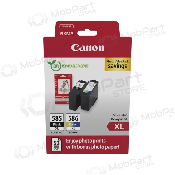 Canon PG-585XL/CL-586XL (6204C005) Confezione valore fotografica Set di cartucce a getto d'inchiostro, BK/CMY