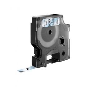 Dymo 40910 (S0720670) D1 Nastro per etichette 9mm x 7m, Nero su Trasparente