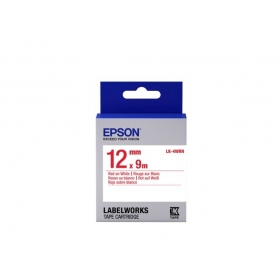 Epson LK-4WRN (C53S654011) Cartuccia per etichette standard, rosso su bianco 12mm (9m)