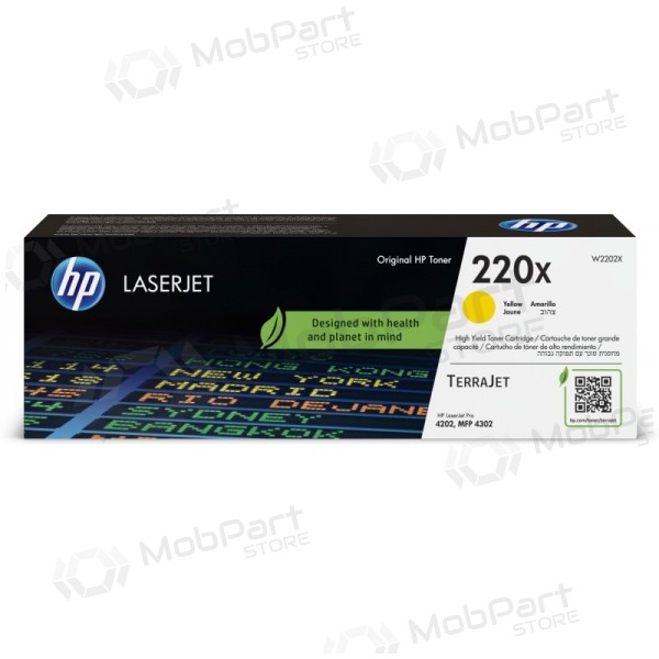 Cartuccia laser HP 220X (W2202X), Giallo