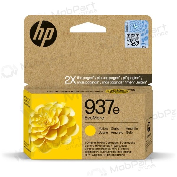 Cartuccia d'inchiostro HP 937e EvoMore (4S6W8NE), Gialla