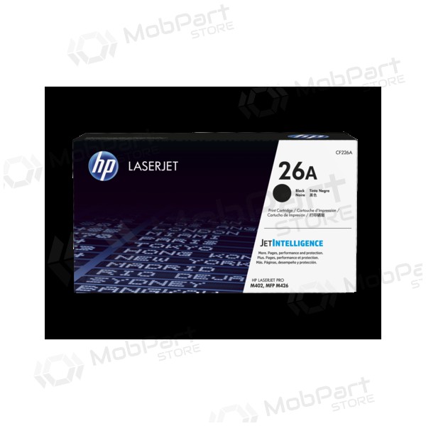 HP No.26A (CF226A), cartuccia toner nera per stampanti laser, 3100 pagine.
