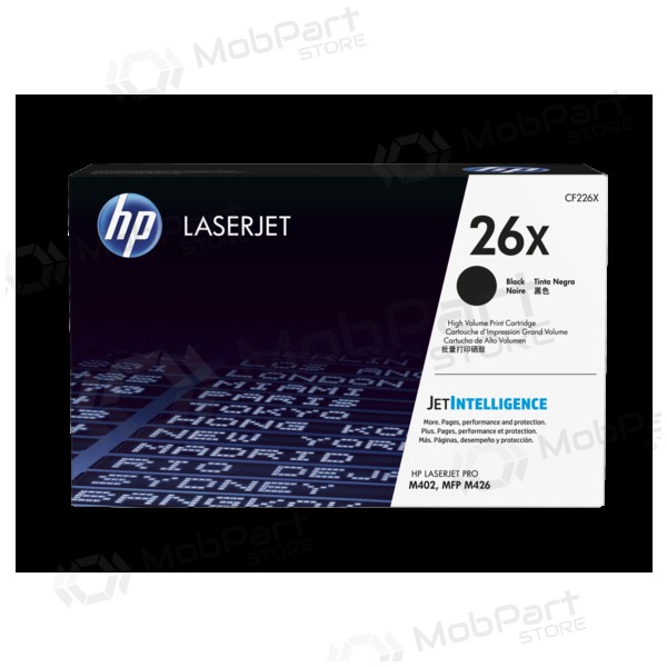 HP No.26X (CF226X), nero cartuccia per stampanti laser, 9000 pagine.