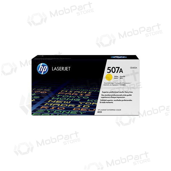 HP No.507A (CE402A), giallo cartuccia per stampanti laser, 6000 pagine.