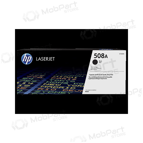 HP No. 508A (CF360A), cartuccia toner nera per stampanti laser, 6000 pagine.