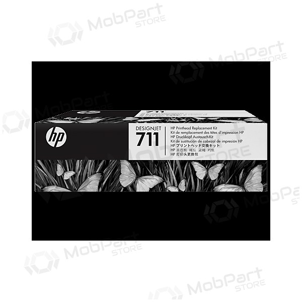 HP No.711 (C1Q10A), Nero, , Purpurinė, Giallo rašalinio spausdintuvo galvutė