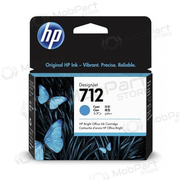 HP No.712 (3ED67A), blu cartuccia Rašaliniams spausdintuvams, 29ml.
