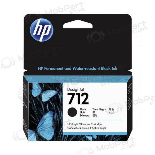 HP No.712 (3ED70A), cartuccia nera per stampanti a getto d'inchiostro, 29ml.