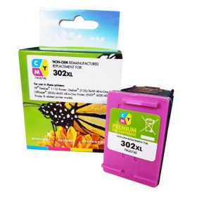 Cartuccia compatibile Static Control HP 302XL (F6U67AE), tricromatica per stampanti inkjet, 330 pagine.