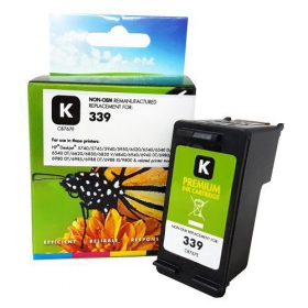 Cartuccia compatibile Static Control HP 339 (C8767EE) nera, per stampanti inkjet, resa 860 pagine.