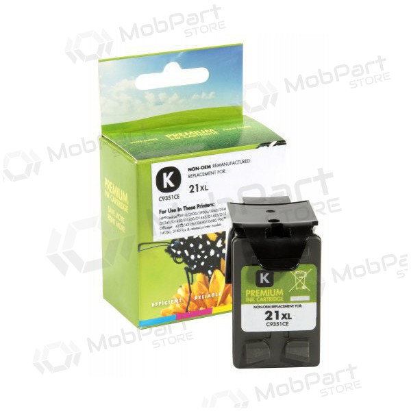 Cartuccia compatibile Static Control HP 21XL (C9351CE) nera per stampanti inkjet, 475 pagine.