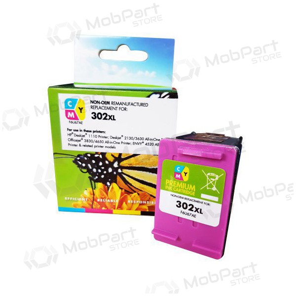 Cartuccia compatibile Static Control HP 302XL (F6U67AE), tricromatica per stampanti inkjet, 330 pagine.