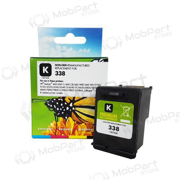 Cartuccia compatibile Static Control HP 338 (C8765EE) nera per stampanti a getto d'inchiostro, 480 pagine.