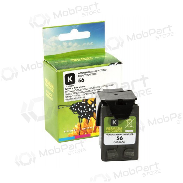 Cartuccia compatibile Static Control per HP 56 (C6656A) nera per stampanti inkjet, 450 pagine.