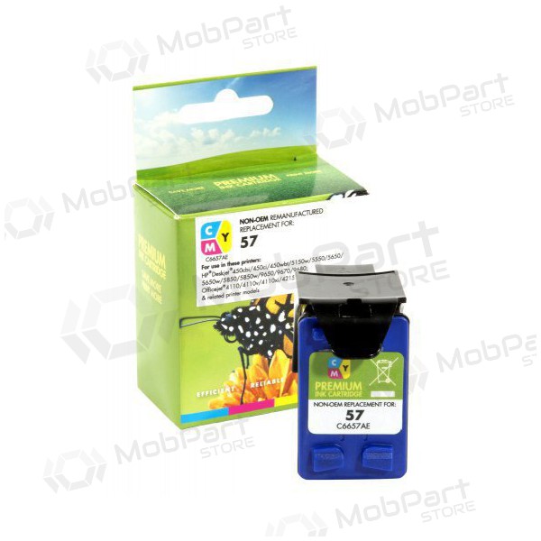 Cartuccia compatibile Static Control HP 57 (C6657AE), tricromia per stampanti inkjet, resa 500 pagine.
