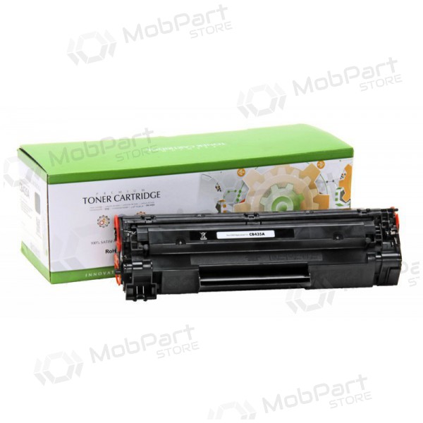 Cartuccia toner nera compatibile Static Control per stampanti laser, compatibile con HP CB435A/ CB436A/ CE285A e Canon CRG 725, resa 1500 pagine.