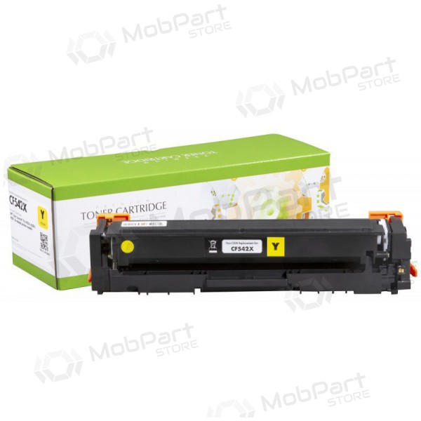 Cartuccia toner compatibile Static Control HP 203X (CF542X) / Canon CRG-054HY, giallo, con chip nuovo, per stampanti laser, resa 2500 pagine.