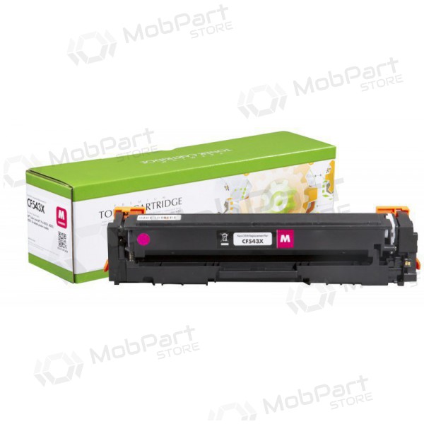 Cartuccia toner compatibile Static Control HP No.203X (CF543X) / Canon CRG-054HM, con chip nuovo, colore magenta, per stampanti laser, 2500 pagine.