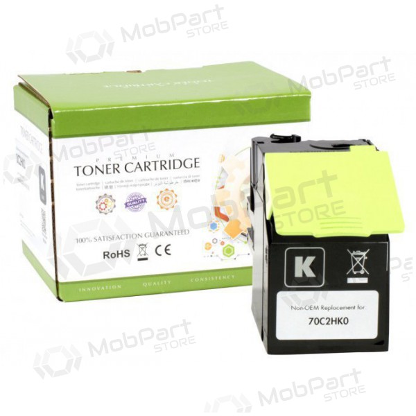 Toner compatibile nero Static Control per Lexmark 702HK (70C2HK0), per stampanti laser, 4000 pagine.