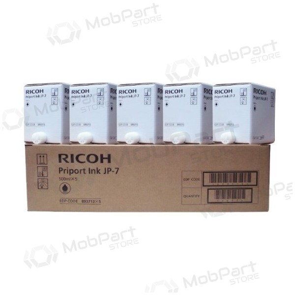 Ricoh JP-7 (817219) (5 pezzi per scatola) Cartuccia d'inchiostro, Nero