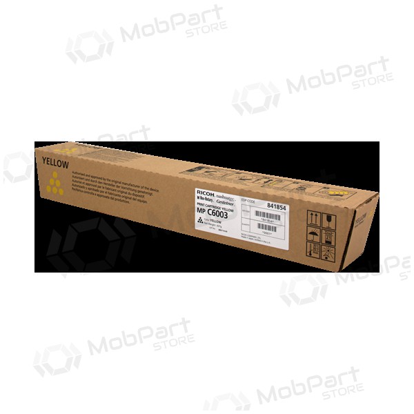 Ricoh MP C6003 (841854), giallo cartuccia per stampanti laser, 22500 pagine.